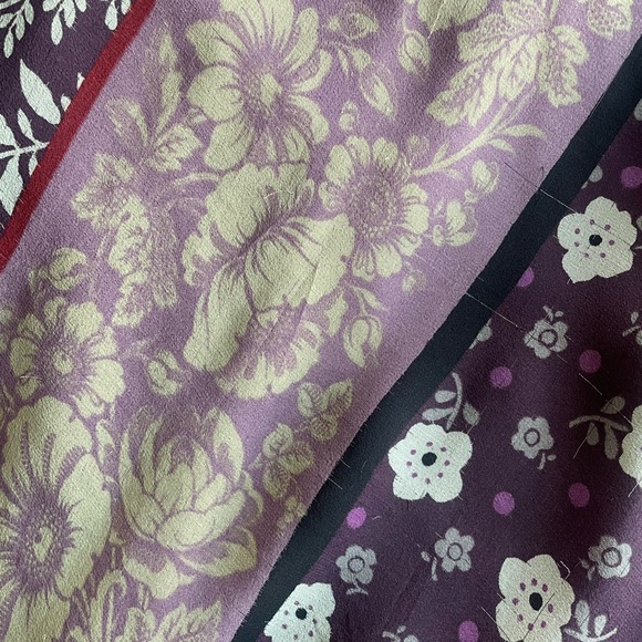 Sunny Leigh Silk Y2K Purple Floral Slip Skirt 2X Fairycore Fae Forest Nymph Boho - Picture 5 of 8